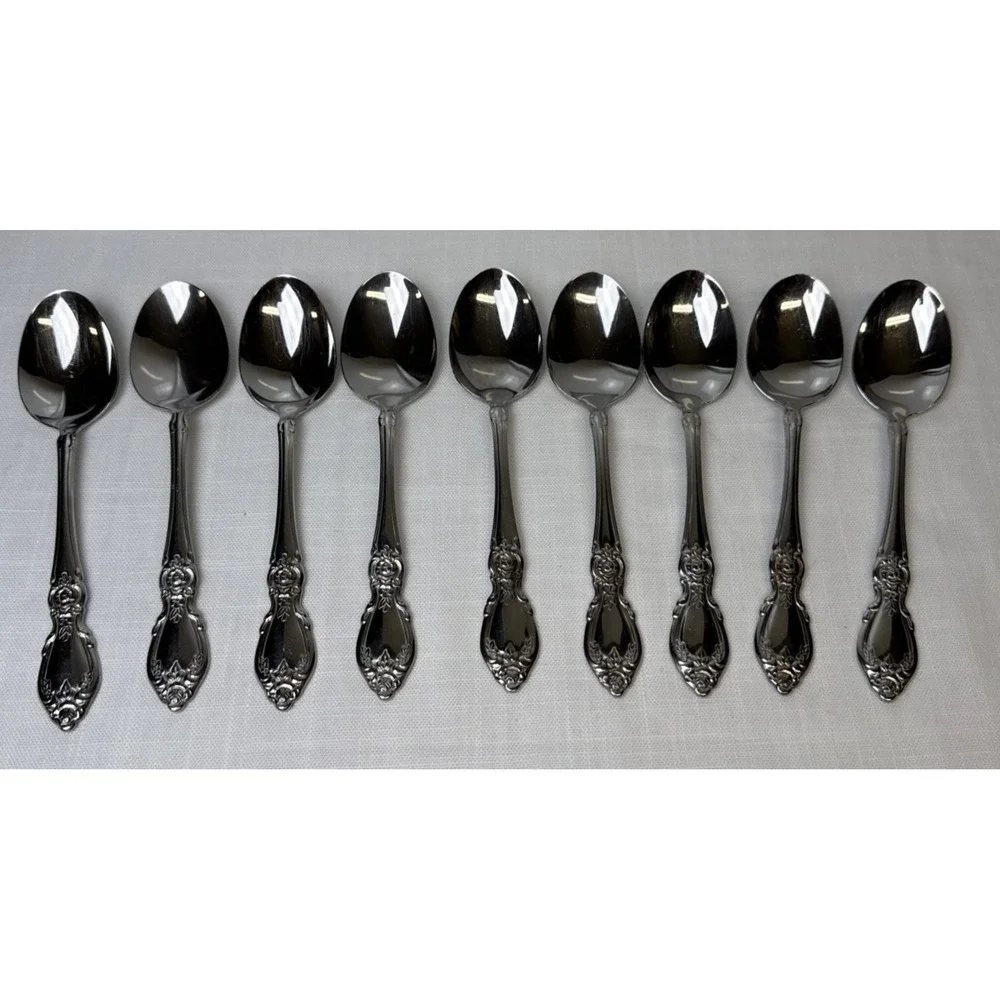 Oneida‎ Plantation Soup Spoons X9 Stainless Steel Community Flatware